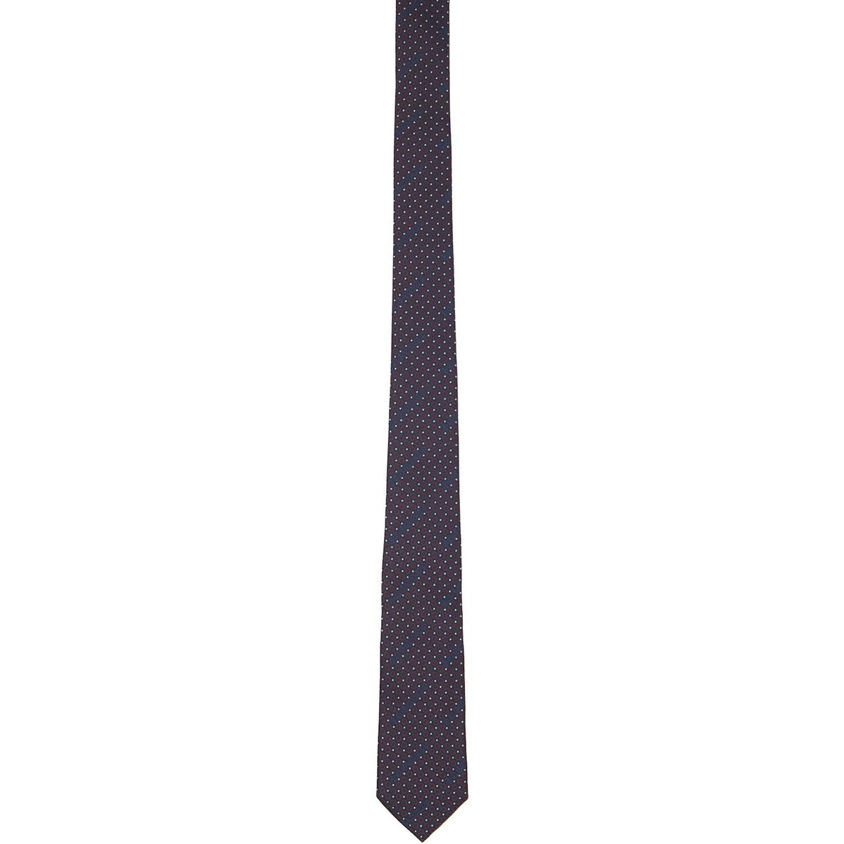 Balenciaga Burgundy & Navy Dots Jacquard Tie