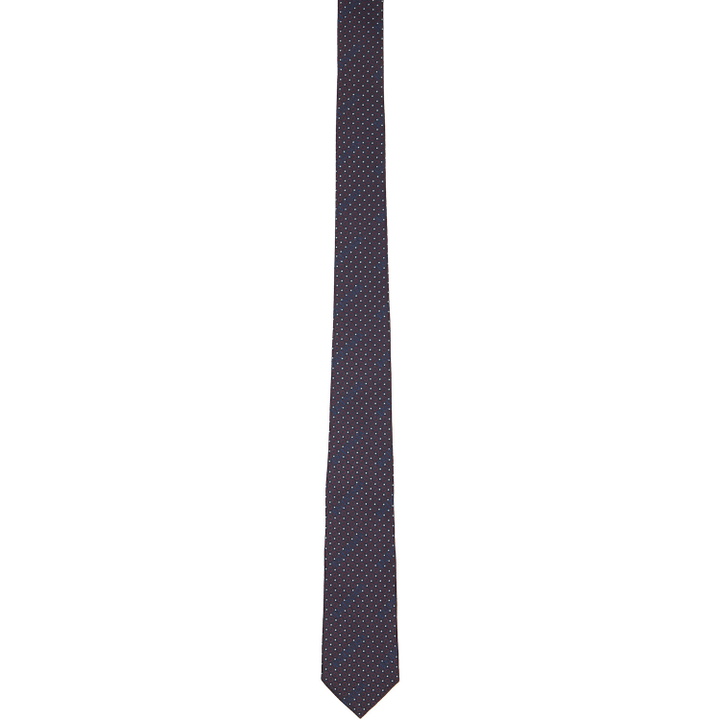 Photo: Balenciaga Burgundy & Navy Dots Jacquard Tie