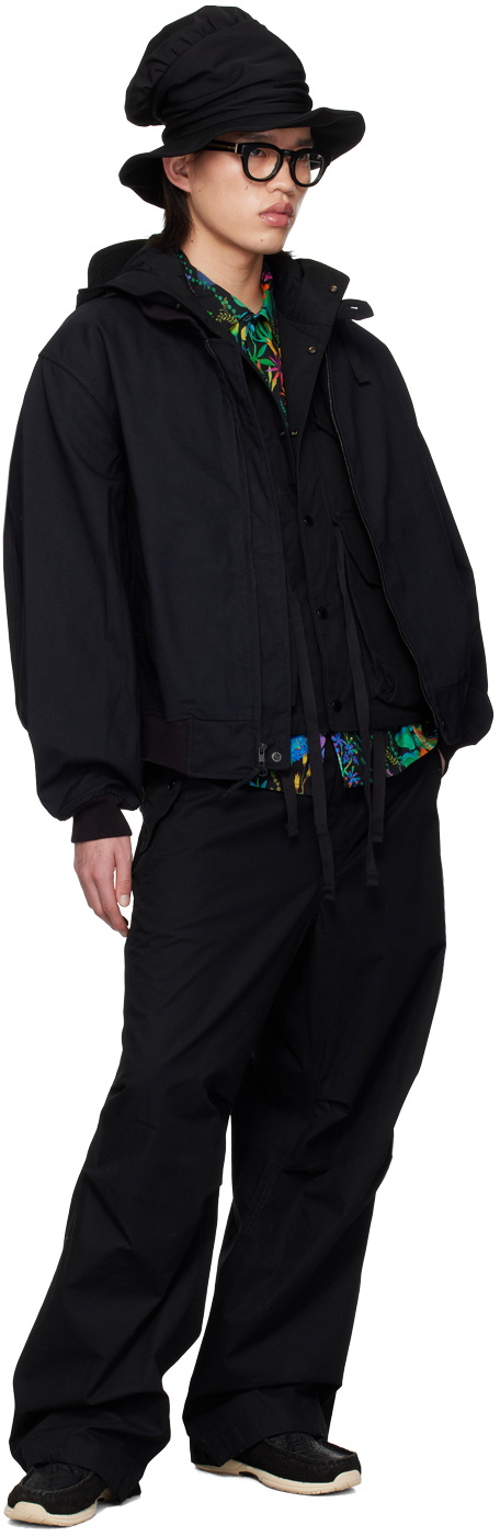 Engineered Garments Navy Stand Collar Bomber Jacket