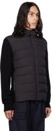 Moncler Grenoble Black Paneled Down Jacket