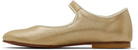 Bonpoint Kids Gold Ella Mary Jane Flats