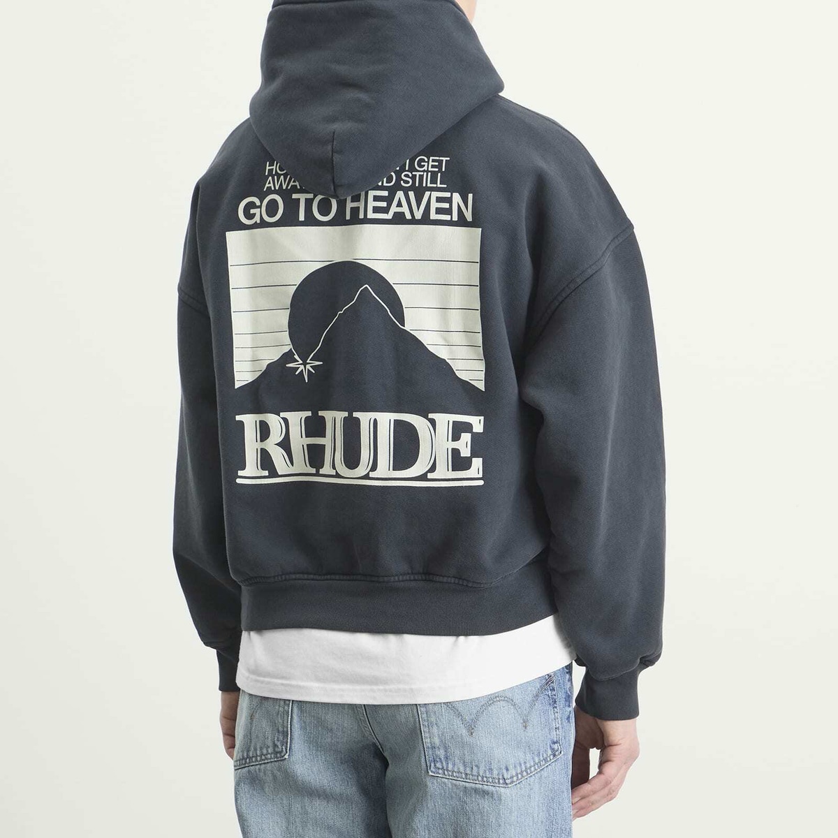 Rhude Men's Moonlight Pack Hoodie in Vintage Black/White