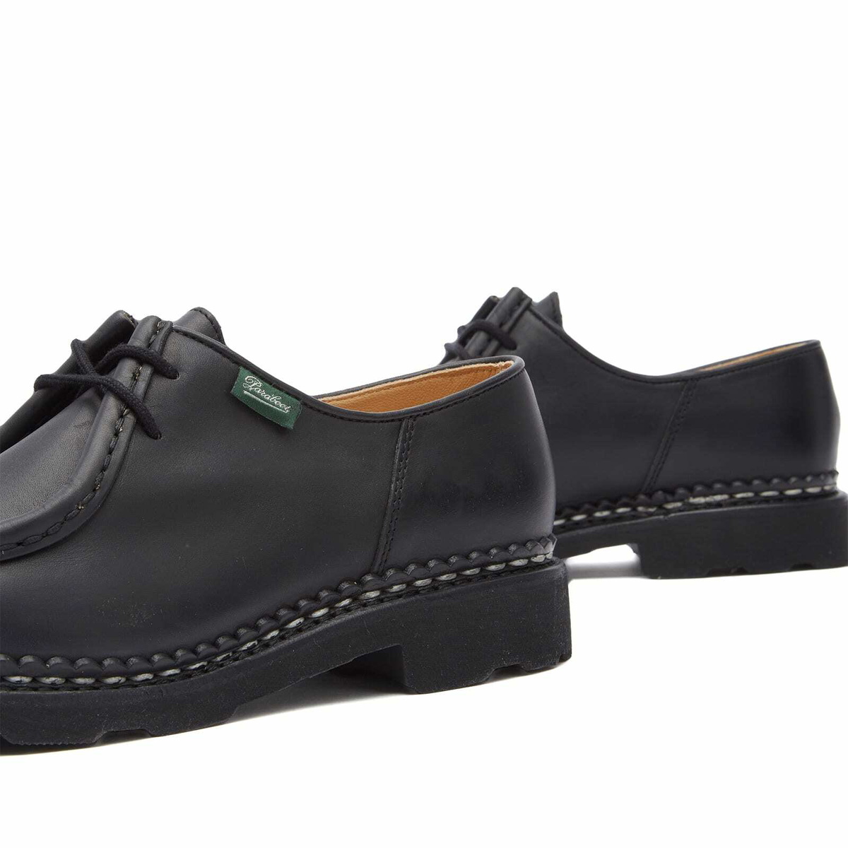 Paraboot Women's Michael Leather Lace Up Derby Shoe in Black