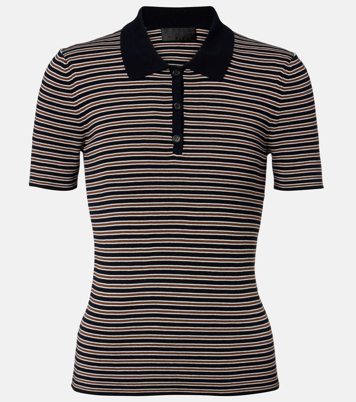Nili Lotan Gemmatta striped cotton polo shirt