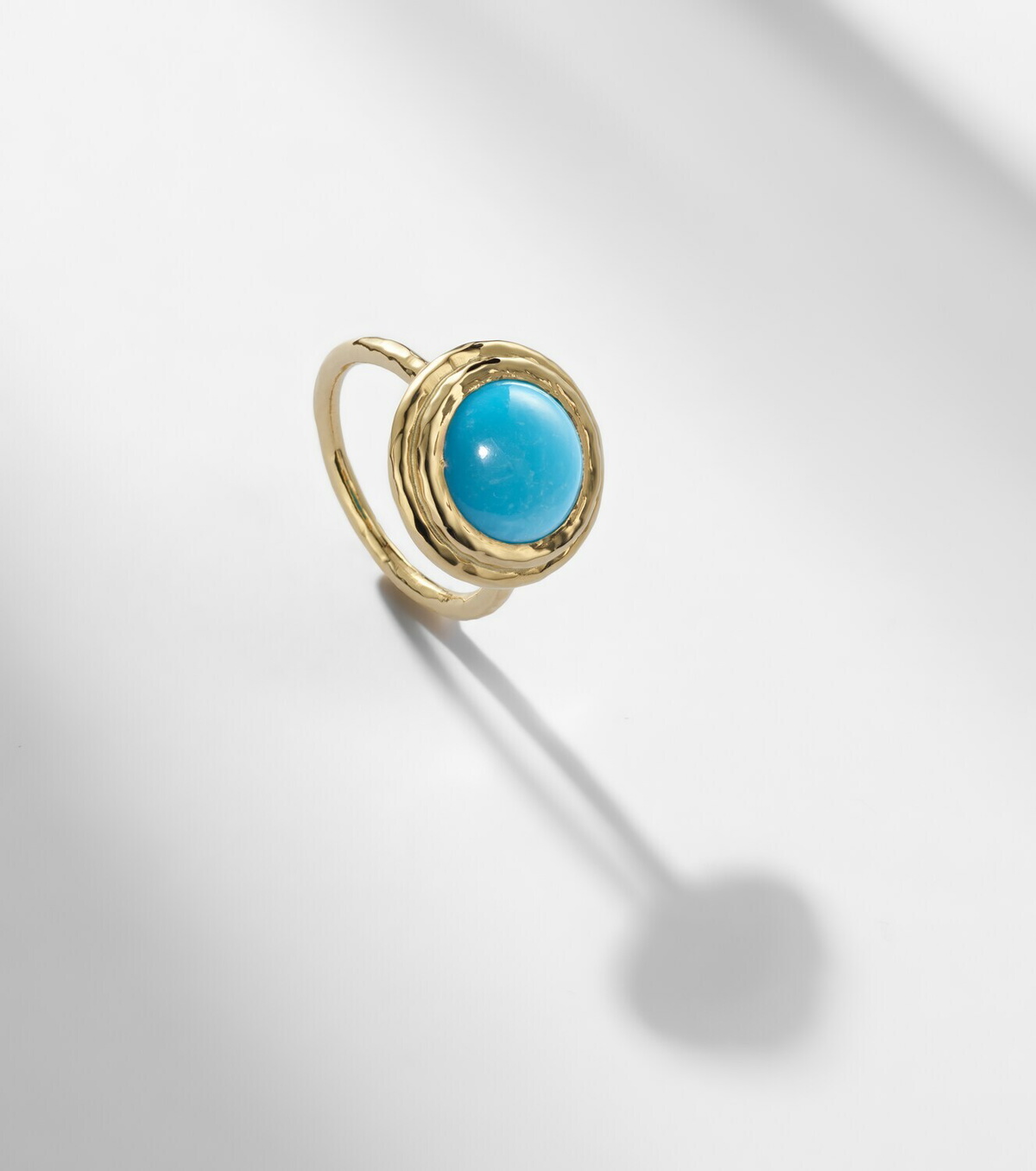 Octavia Elizabeth Coral Beach Allia 18kt gold ring with turquoise
