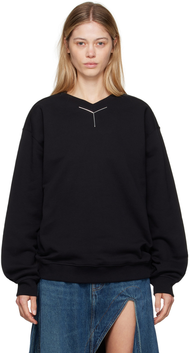 y/project Multiscarf Pinched ロゴスウェットシャツ Y/Project Women's Pinched Logo Sweatshirt in Beige Spray Y
