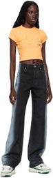 Heron Preston Black & Blue Gradient Jeans