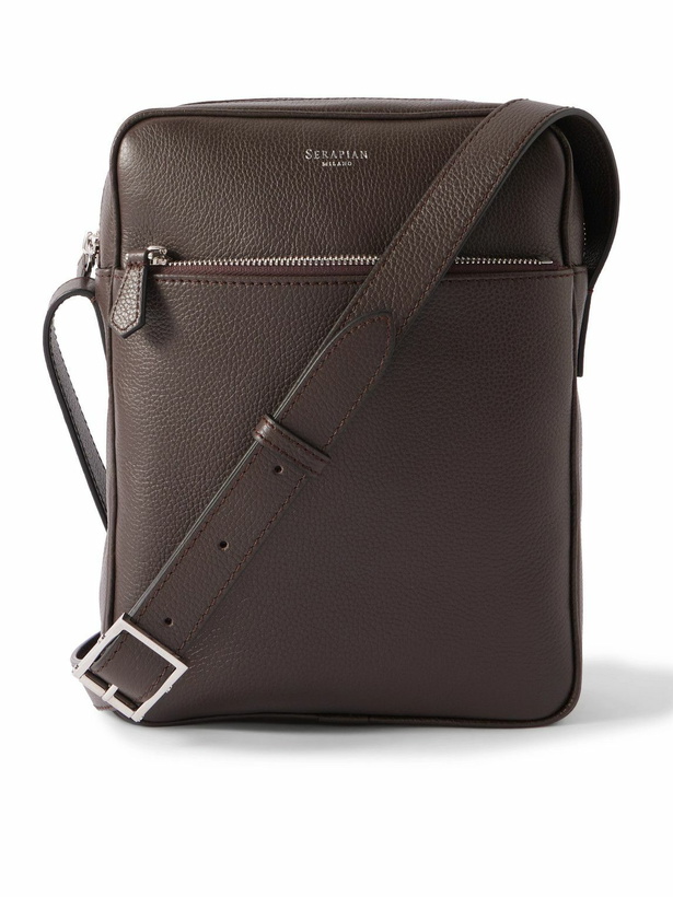 Photo: Serapian - North South Full-Grain Leather Messenger Bag