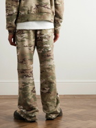 Cherry Los Angeles - Straight-Leg Camouflage-Print Logo-Appliquéd Cotton-Jersey Sweatpants - Brown
