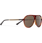 Gucci - Aviator-Style Tortoiseshell Acetate and Gold-Tone Sunglasses - Brown