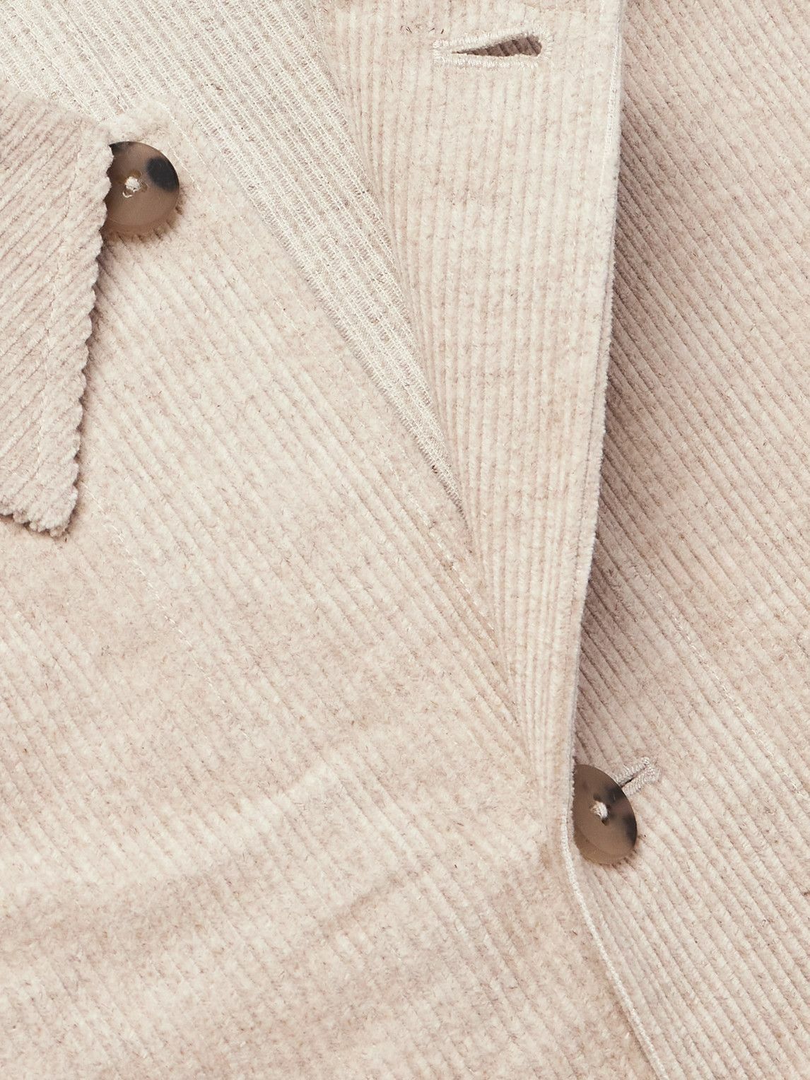 De Bonne Facture - Cotton and Linen-Blend Corduroy Overshirt - Neutrals