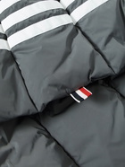 Thom Browne - Grosgrain-Trimmed Striped Quilted Shell Down Scarf