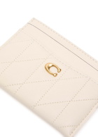 Coach Pillow Quilted Leather Card Holder - Ivory - One Size
