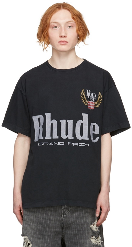Photo: Rhude Black Grand Prix T-Shirt
