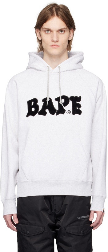 Photo: BAPE Gray Relaxed Fit Hoodie