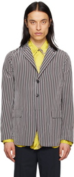 Dries Van Noten Blue Striped Blazer