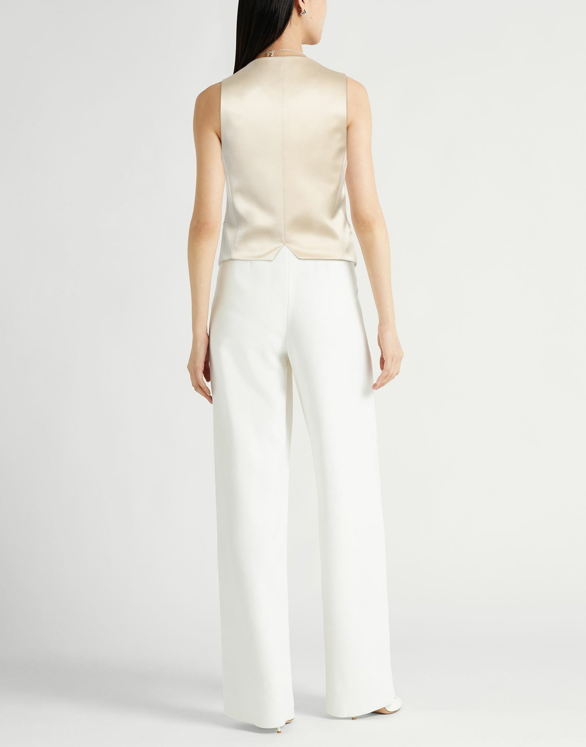 Pt Torino Womens Tailored Vest Cream