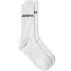 Jacquemus Men's Logo Sock in White