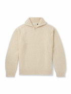 Amomento - Cotton-Blend Half-Zip Sweater - Neutrals
