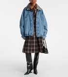 The Attico Oversized denim bomber jacket
