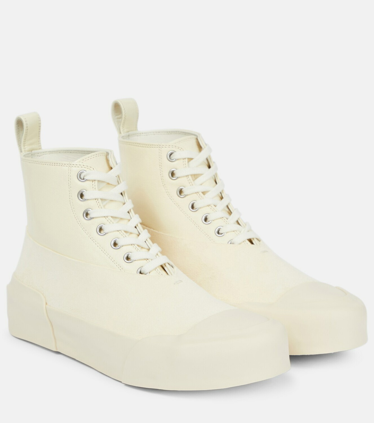スニーカー JIL SANDER Leather high-top sneakers Jil Sander Leather high-top sneakers Jil Sander