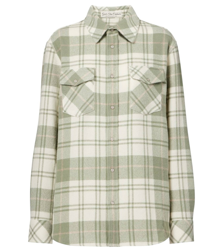 Photo: God's True Cashmere Tartan cashmere shirt