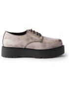 Enfants Riches Déprimés - Winona Distressed Leather Derby Shoes - White