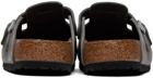 Birkenstock Gray Regular Boston Soft Footbed Loafers