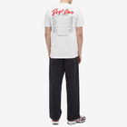 Boys Own Men's The Charts Print T Shirt in White/Red