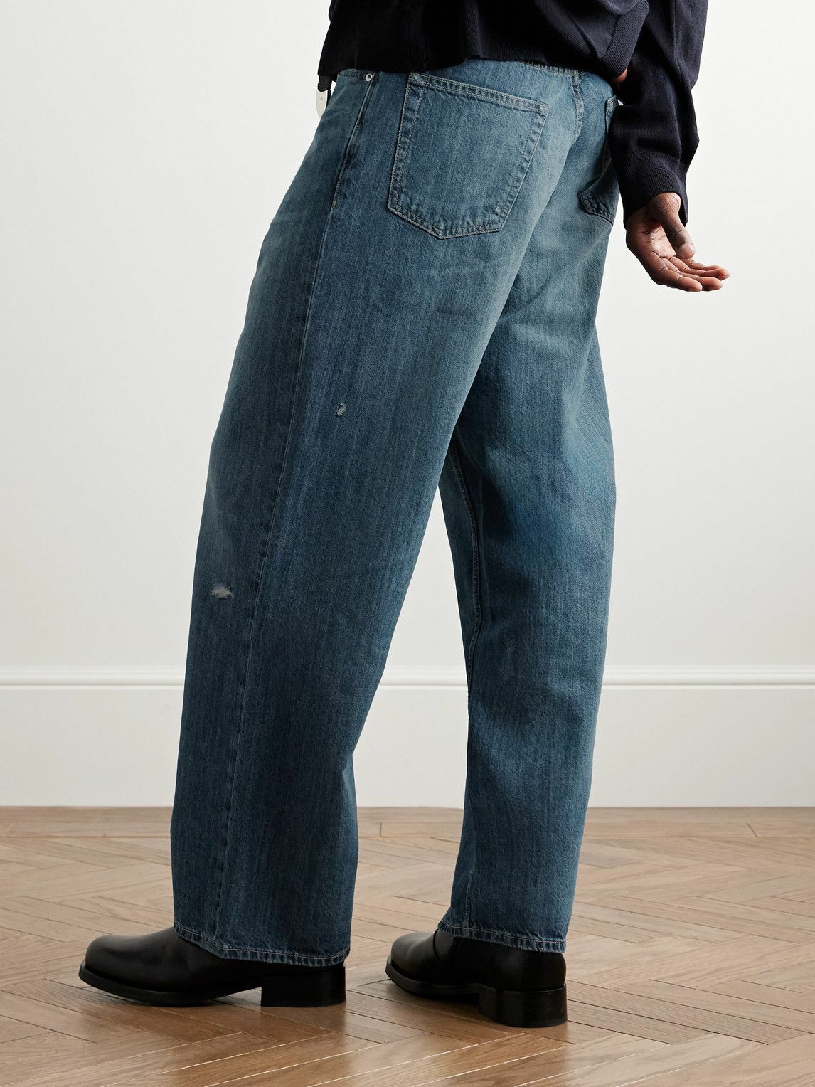 Our Legacy - Vast Straight-Leg Rubber-Trimmed Indigo-Dyed