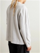 Folk - Prism Embroidered Cotton-Jersey Sweatshirt - Gray