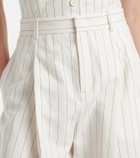 Ralph Lauren Collection Harlo striped cotton, linen and wool pants