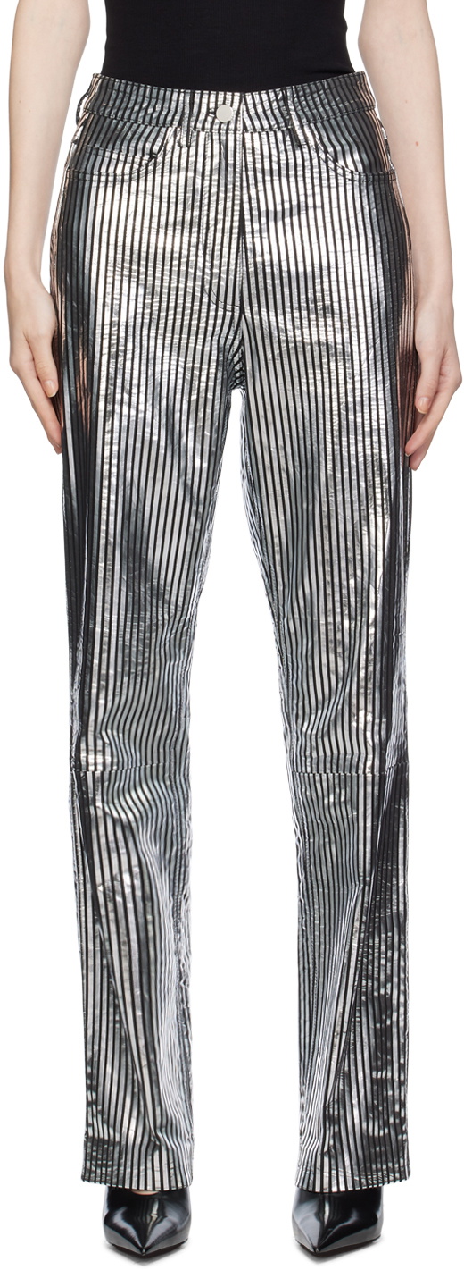 Silver Striped Pants 