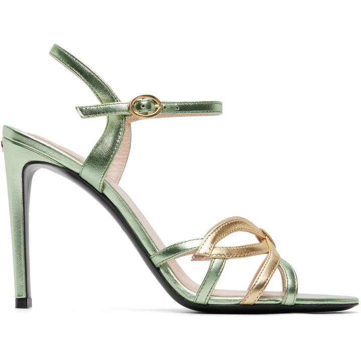 Photo: Valentino Garavani Green Bow Heeled Sandals