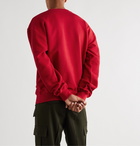 JW Anderson - Logo-Embroidered Loopback Cotton-Jersey Sweatshirt - Red