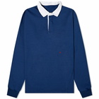 Hommegirls Women's Contrast Collar Rugby Shirt in Navy