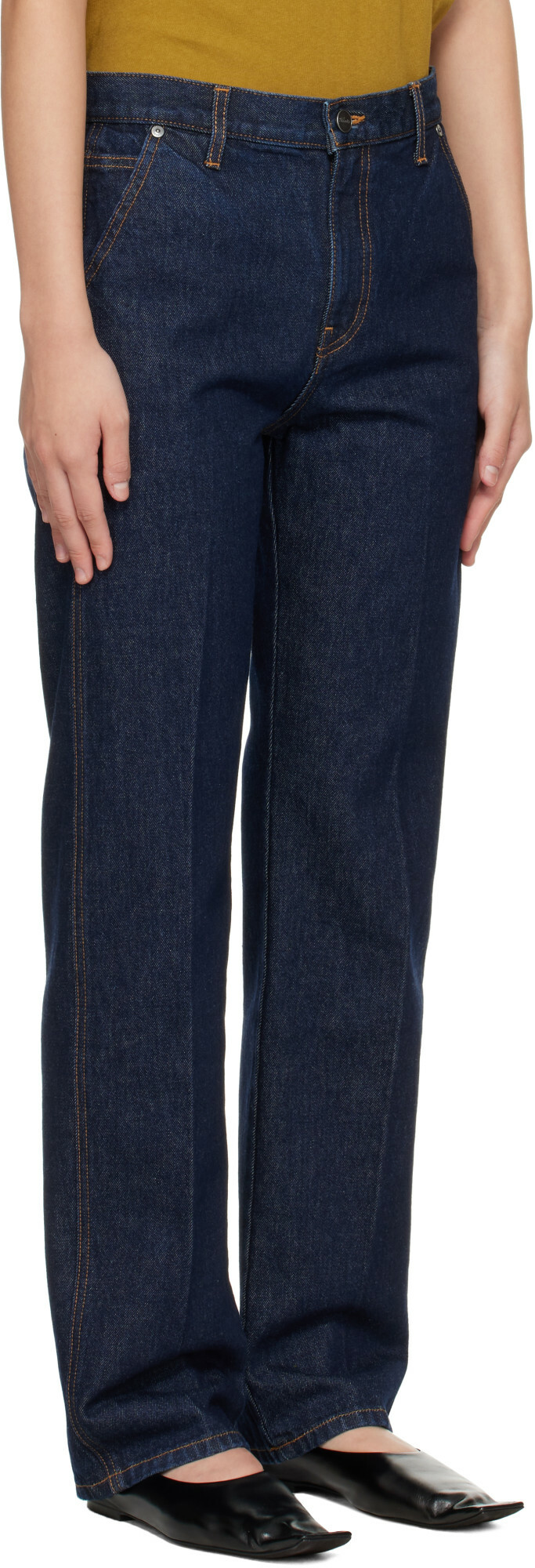 KHAITE Navy Rossi Jeans