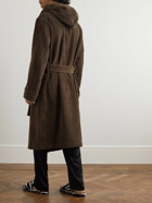TOM FORD - Cotton-Terry Hooded Robe - Brown