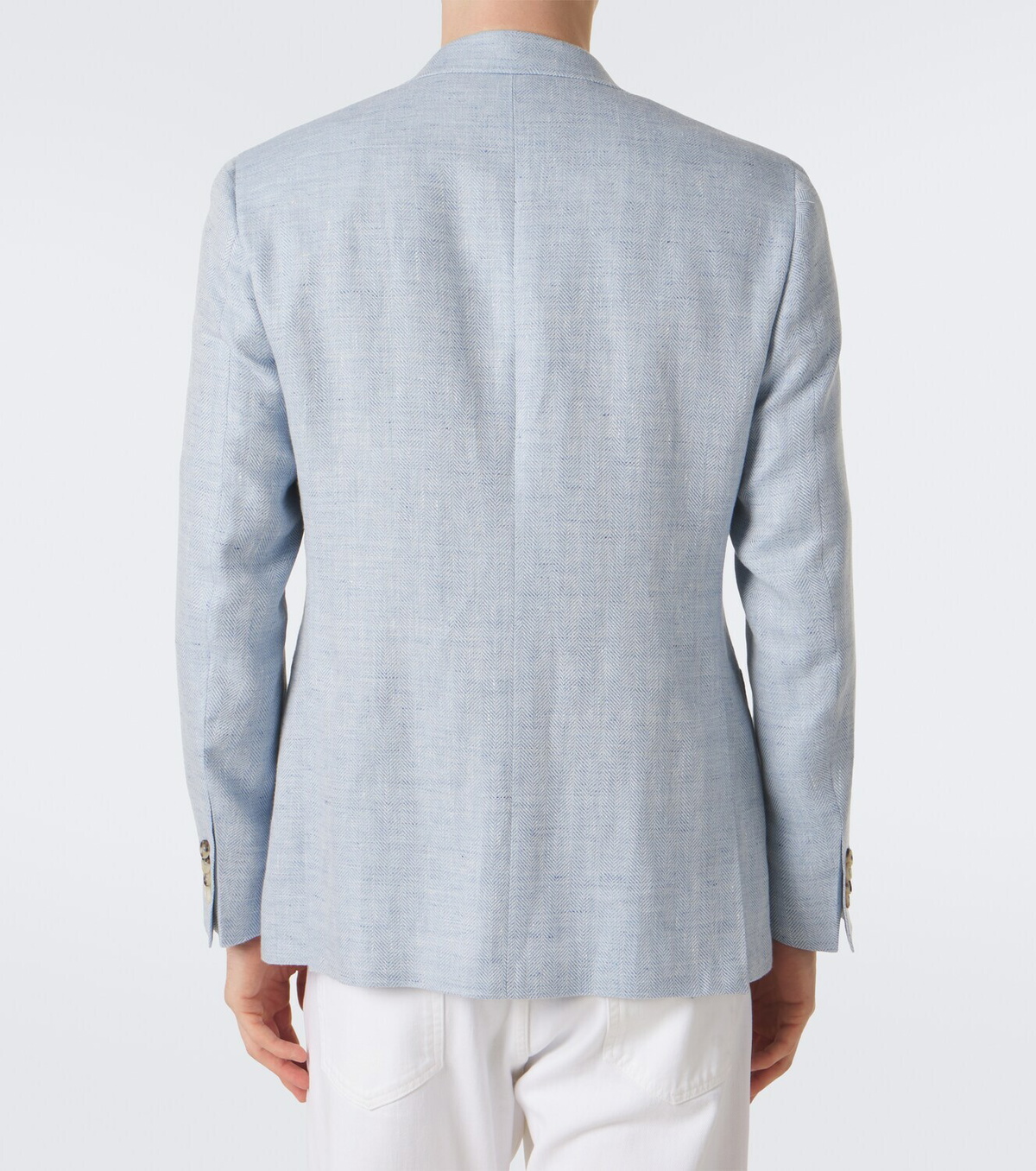 Canali Herringbone linen and wool blazer