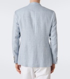 Canali Herringbone linen and wool blazer