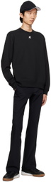 Courrèges Black Crewneck Sweatshirt
