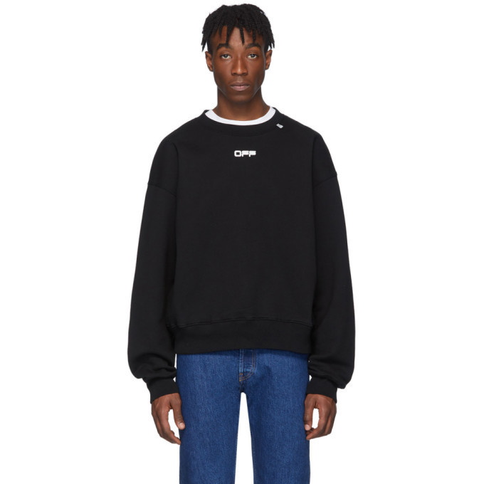 Photo: Off-White Black Wavy Line Logo Sweatshirt