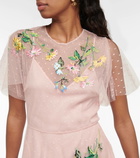 REDValentino Floral tulle midi dress