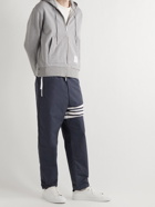 Thom Browne - Straight-Leg Mesh-Striped Ripstop Track Pants - Blue