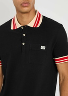 Valentino Garavani Vlogo Piqué Cotton Polo Shirt Black