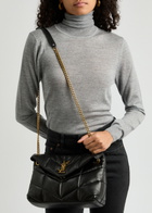 Saint Laurent Lou Puffer Small Leather Shoulder bag - Black - One Size