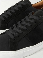 Mr P. - Alec Suede-Trimmed Canvas Sneakers - Black