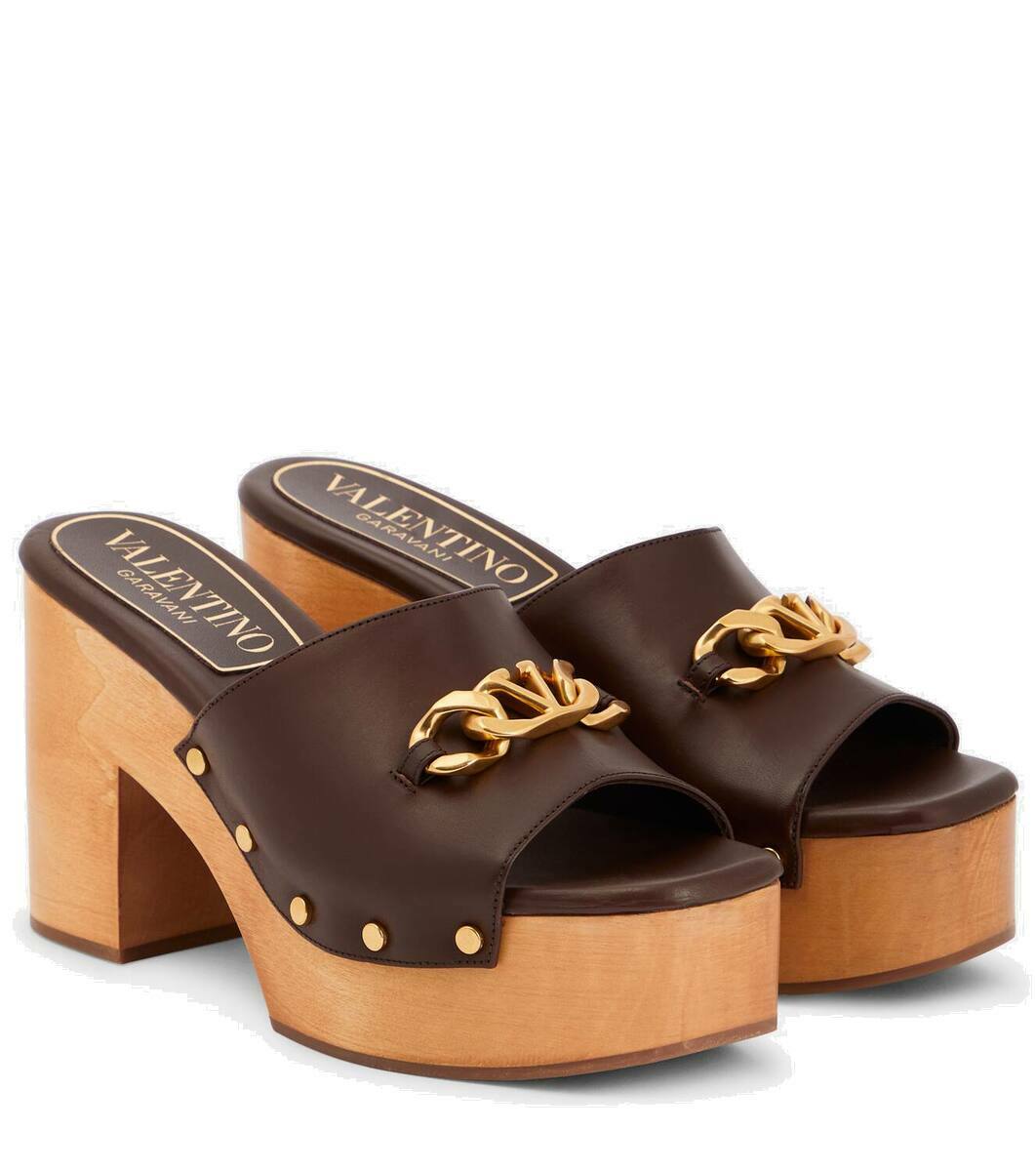Valentino Garavani VLogo Chain leather mules Valentino Garavani
