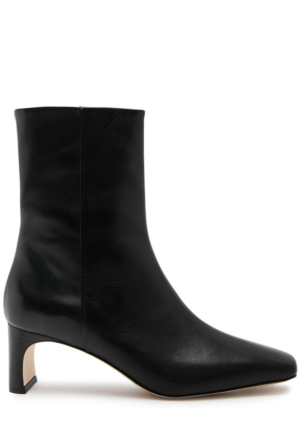 Photo: Aeyde Tabitha 65 Leather Ankle Boots Black