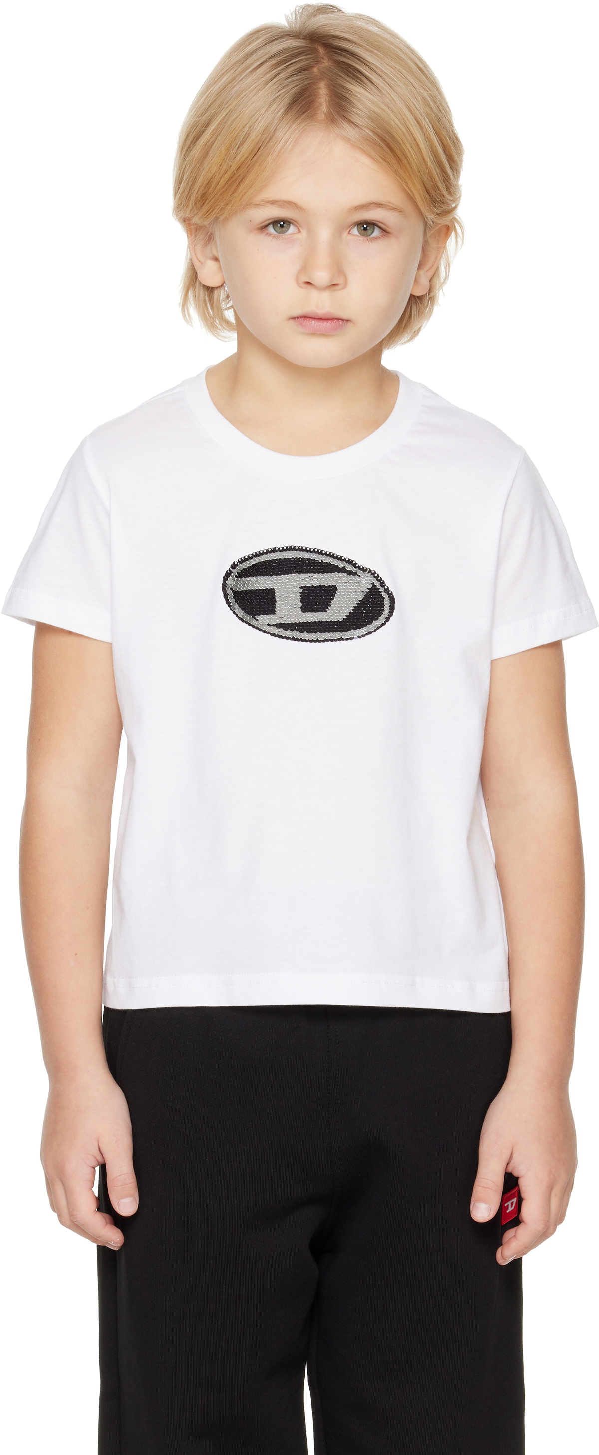 Diesel Kids White Tsequinsg T-shirt